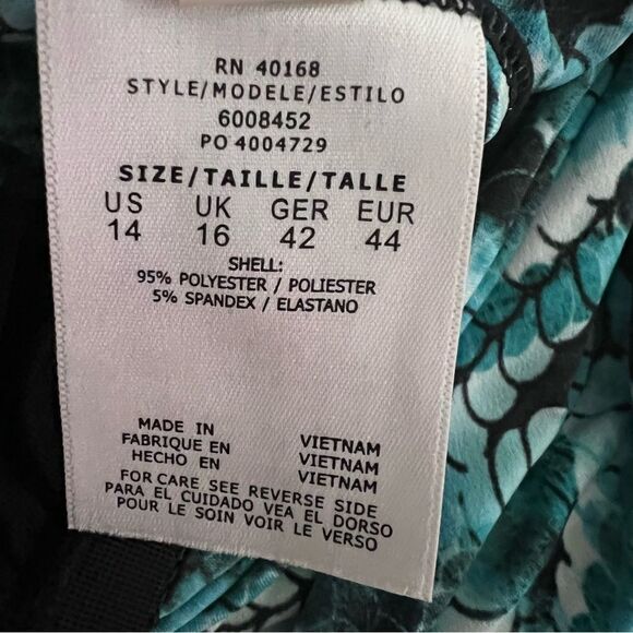 Magicsuit Aquarius Taylor Multi-Color Tankini Swim Top Size 14 - Picture 6 of 7